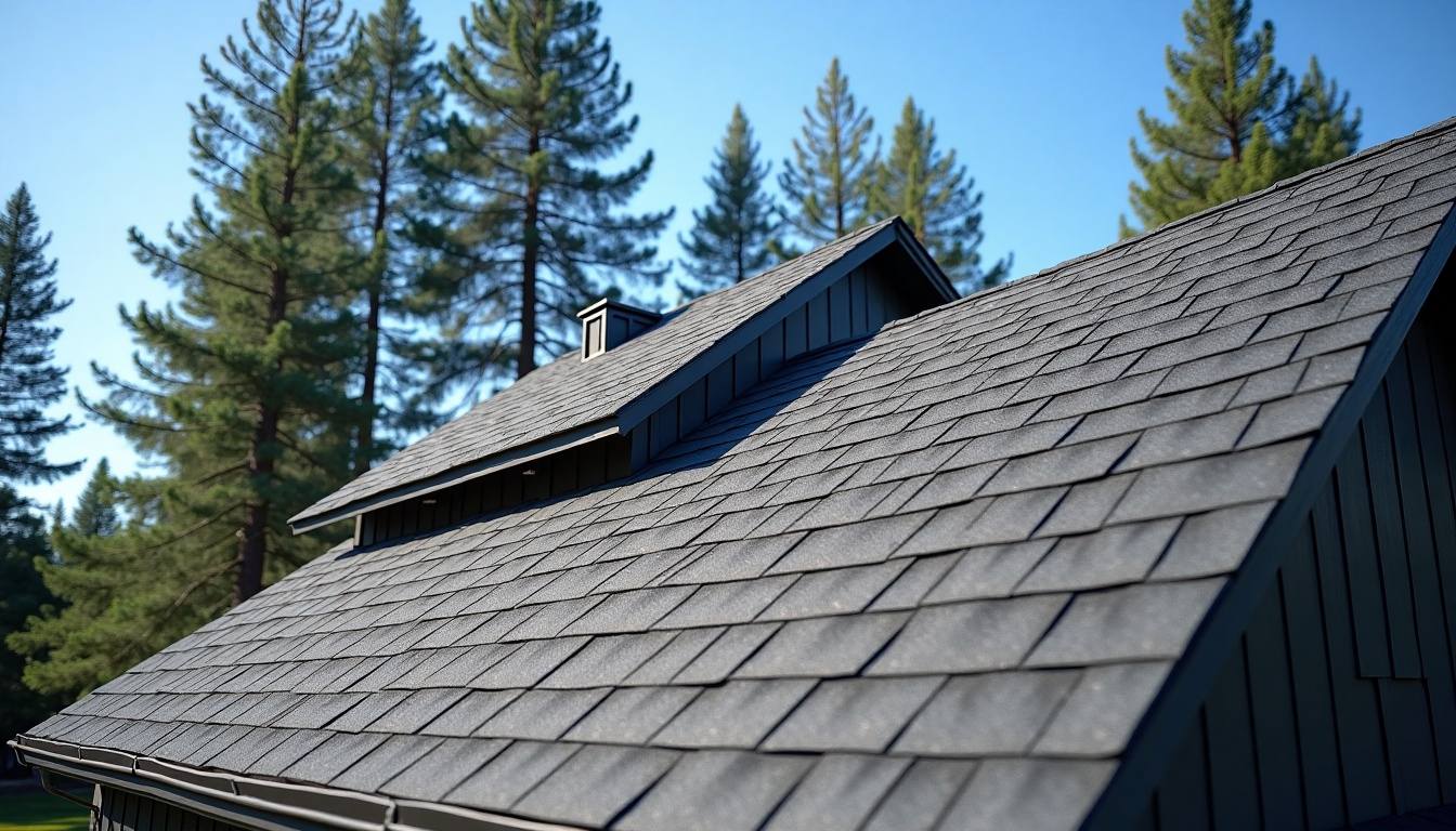 New architectural shingles and ridge cap on a Pee Dee home